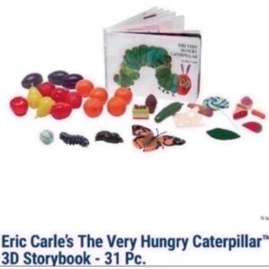 NWT Eric Carle's The Very Hungry Caterpillar 3D Storybook- 31 Pieces